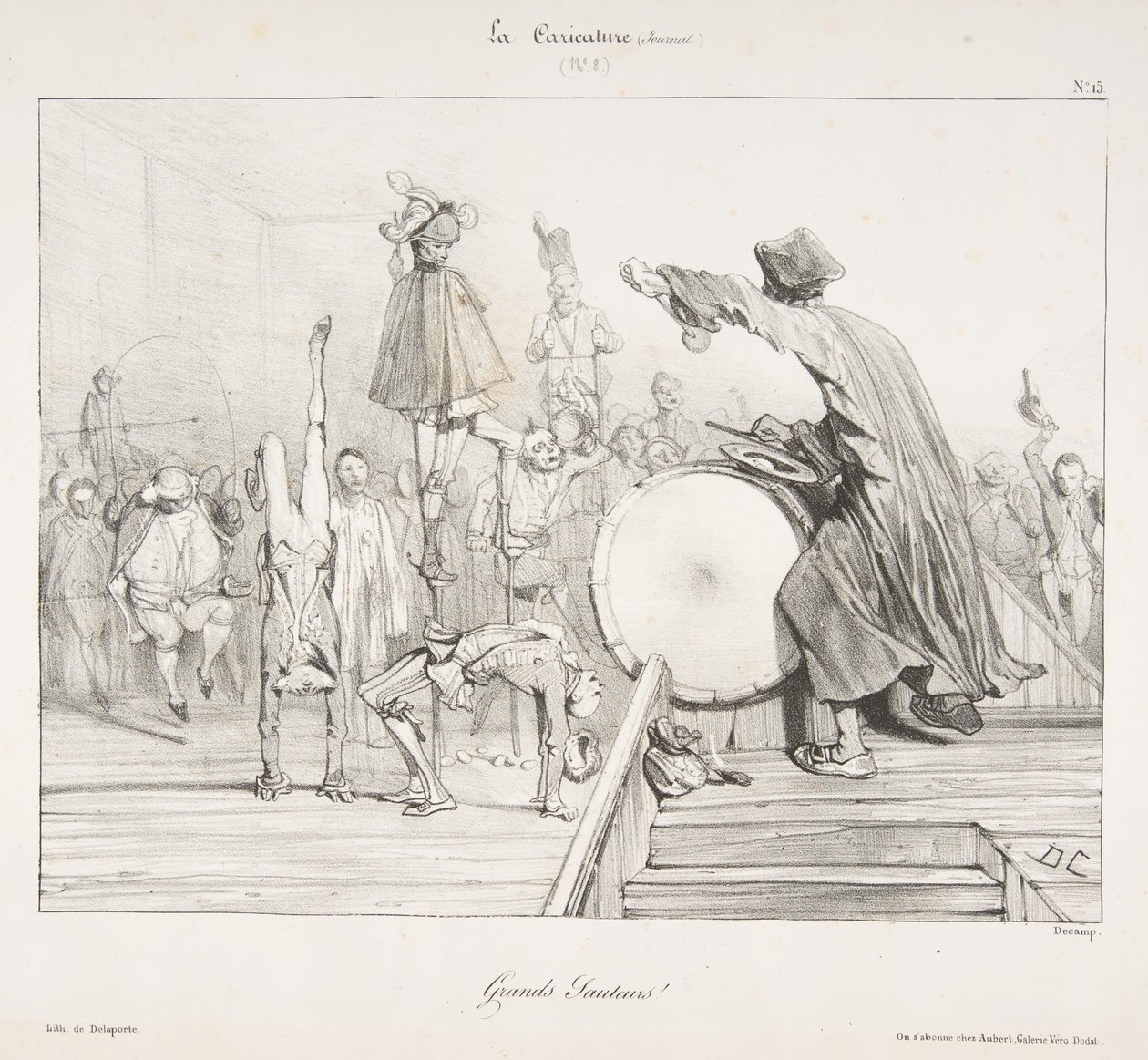 Skvělí skokani!, z La Caricature, 1823-60. od Alexandre Gabriel Decamps