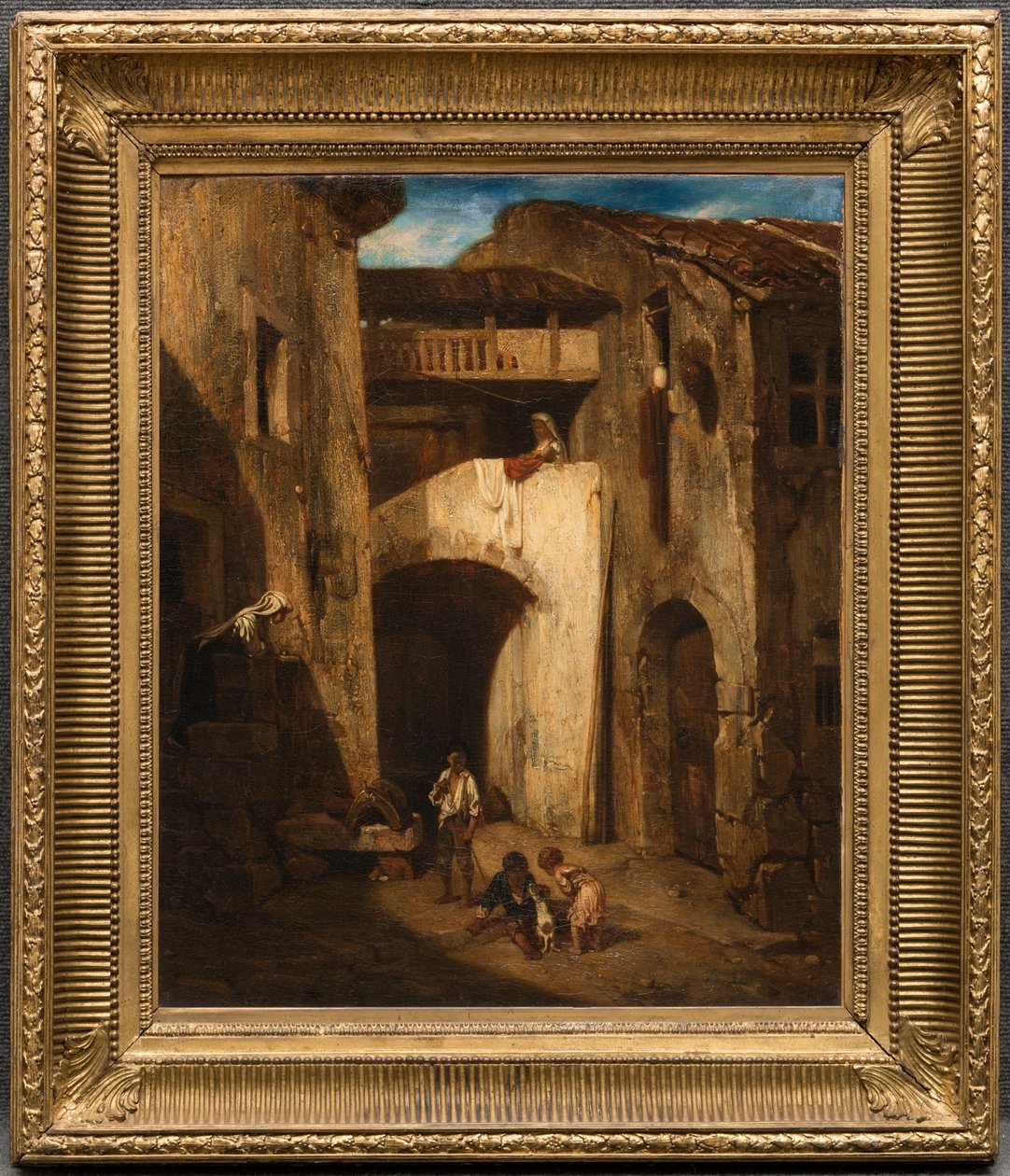 Italské nádvoří od Alexandre Gabriel Decamps