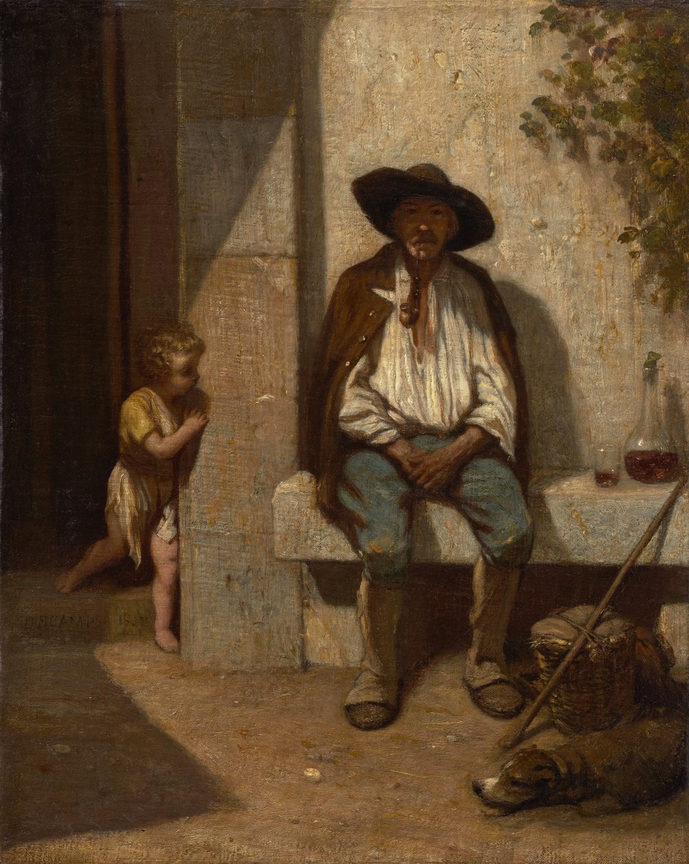 Italský rolník, 1842 od Alexandre Gabriel Decamps