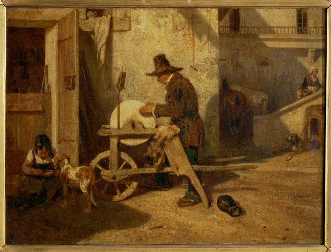Le remouleur - brusič nožů ... od Alexandre Gabriel Decamps