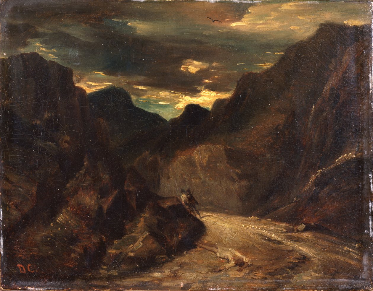 Projíždějící z druhé strany, po roce 1839 (olej na plátně) od Alexandre Gabriel Decamps