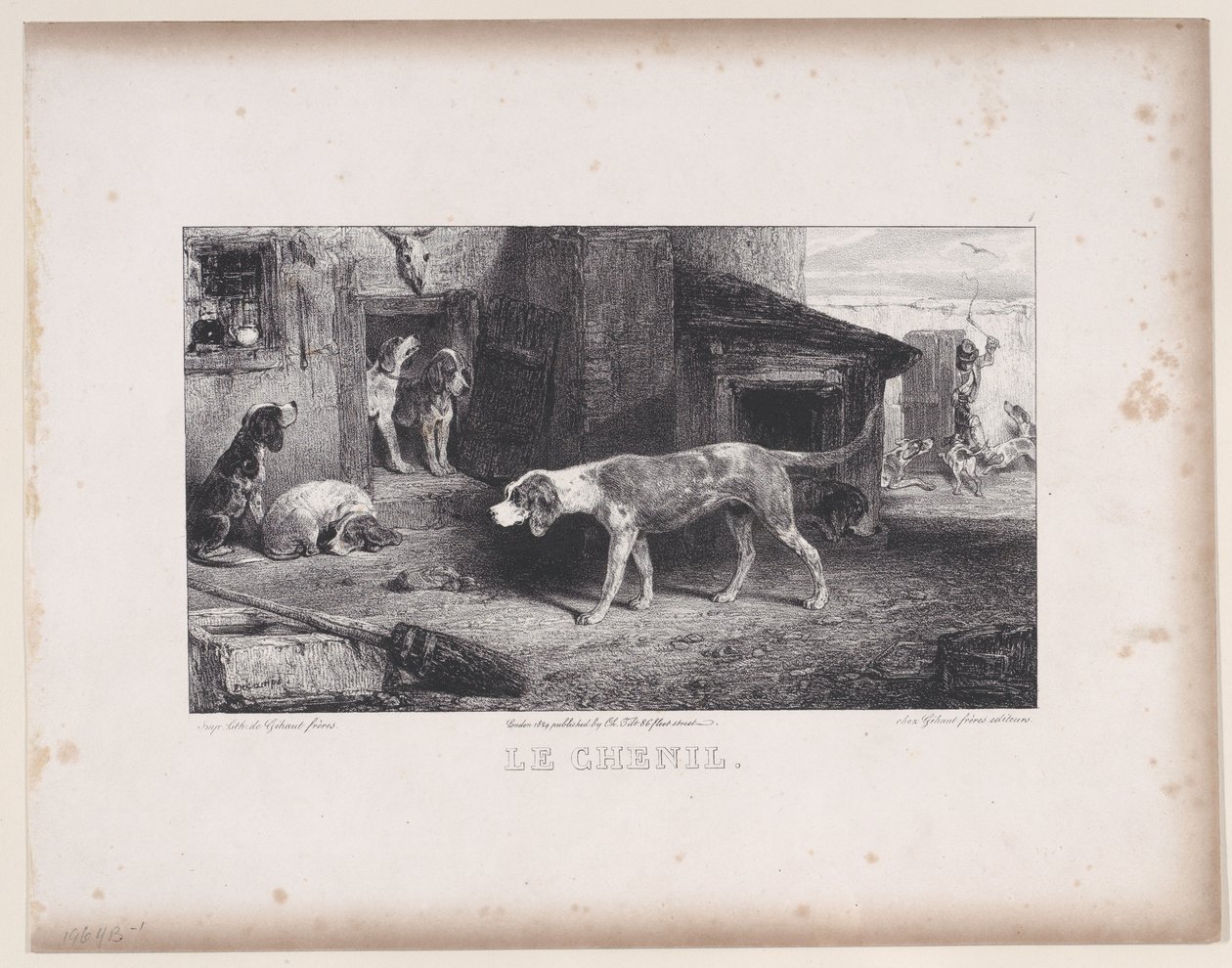Chovatelská stanice, ze série Hunting Scenes, 1829. od Alexandre Gabriel Decamps