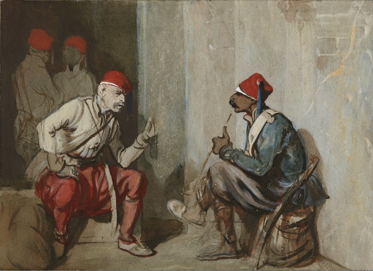 Turečtí gardisté od Alexandre Gabriel Decamps