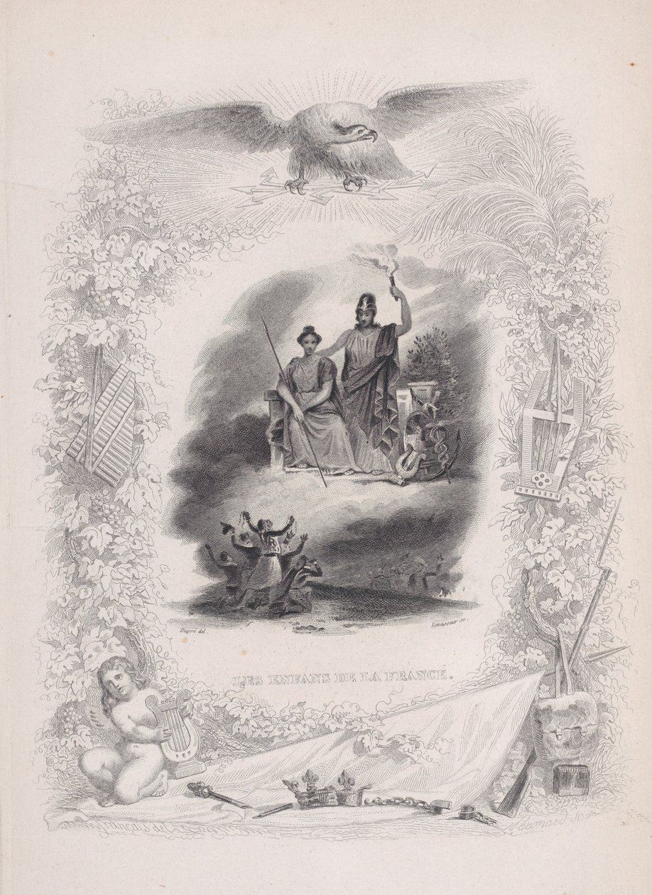 Děti Francie z Bérangerových písní, 1829 od Alexandre Gustave Adolphe Levasseur