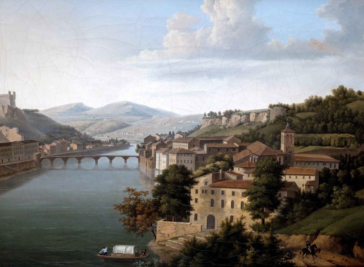 Pohled na Rhonu. c1777-1840 od Alexandre Haycinthe Dunouy