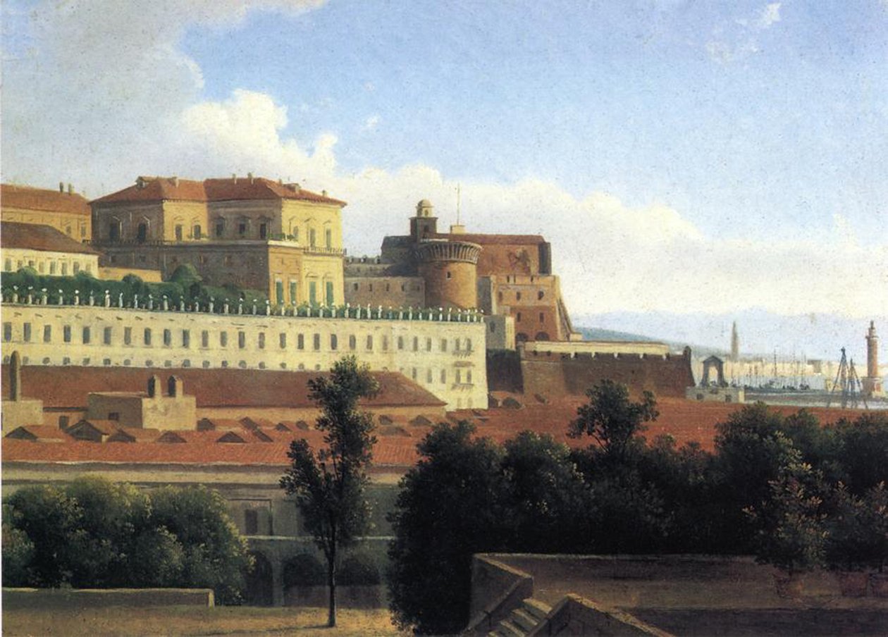 Neapol, Palazzo Reale, cca 1780 (olej na papíře na plátně) od Alexandre Hyacinthe Dunouy