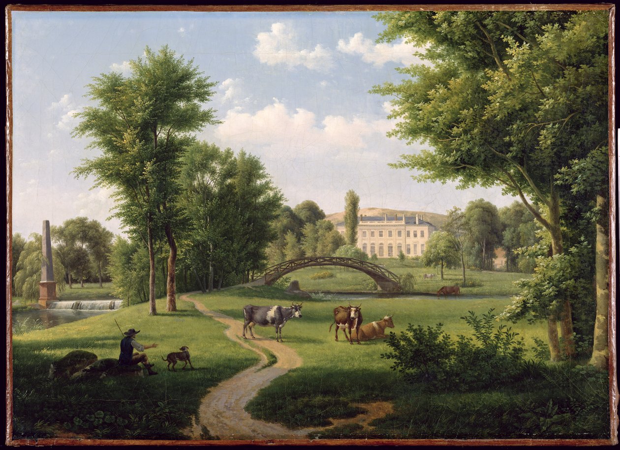 Pohled na Chateau de Villers-Saint-Paul, poblíž Senlis od Alexandre Hyacinthe Dunouy