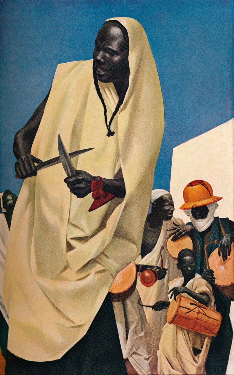 Tanec Kuli-Kuta, Niamey, 1926 od Alexandre Jacovleff