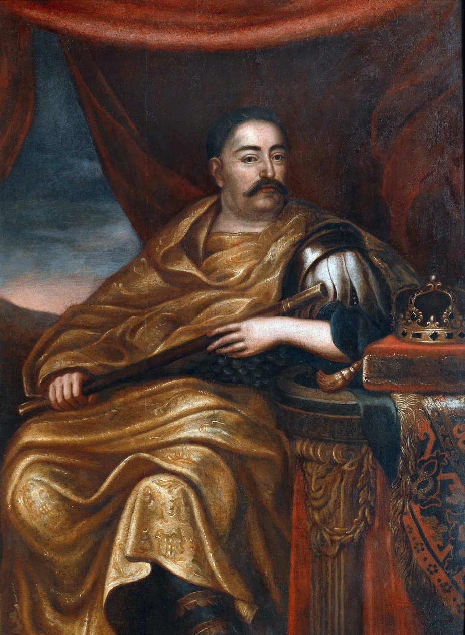 Portrét Jana III. Sobieského (1629-1696) polského krále"" 17. století - Portrét Jana III. Sobieského (1629-1696), polského krále a litevského velkovévody - Tricius, Jan (asi 1620-1692) - - Olej na plátně - 162x114 cm - Muzeum paláce Wilanow od Alexandre Jan Tricius