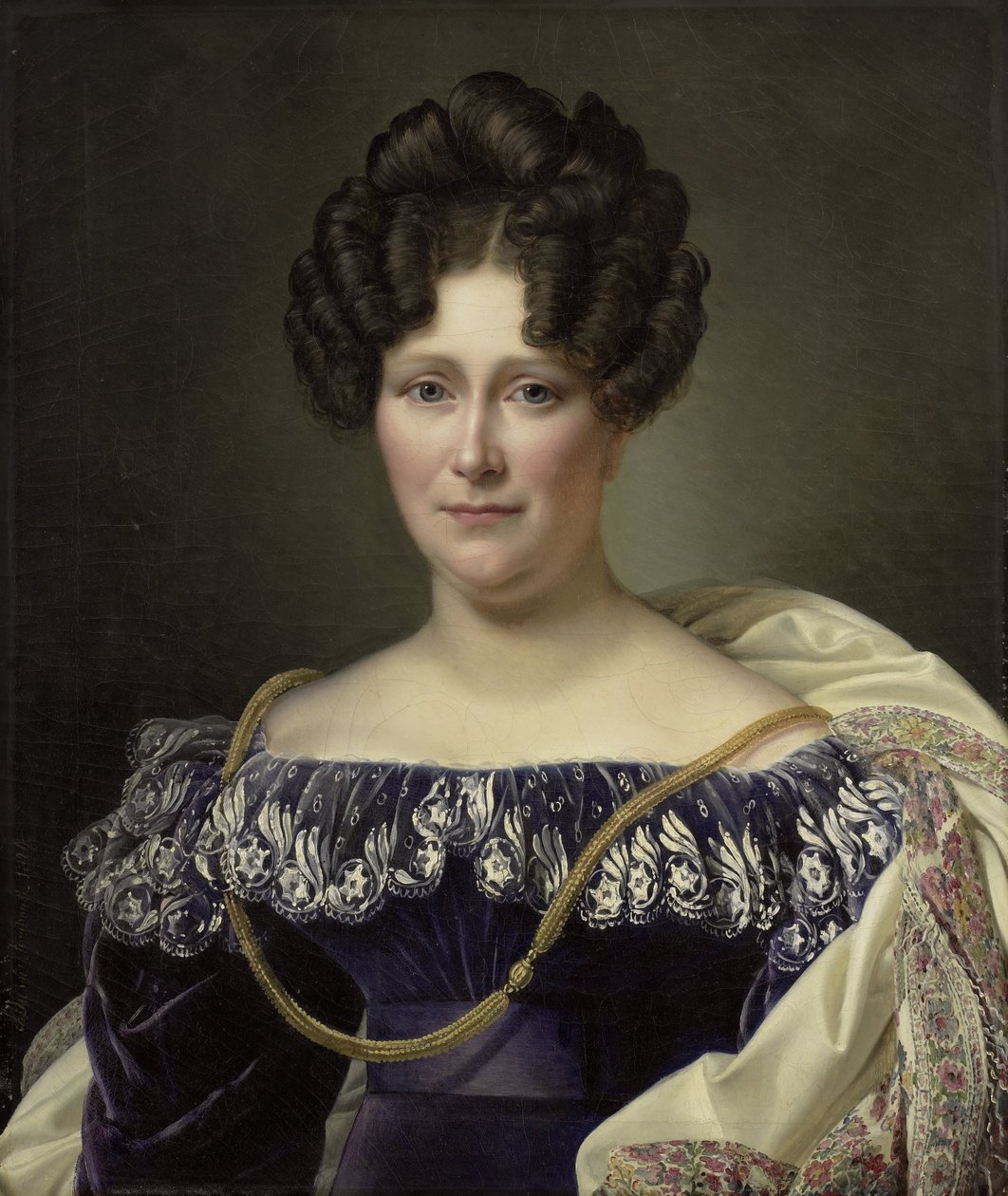 Johanna Henriette Engelen (1789-1878), druhá manželka Daniela Francise Schase od Alexandre Jean Dubois Drahonet (signed by artist)