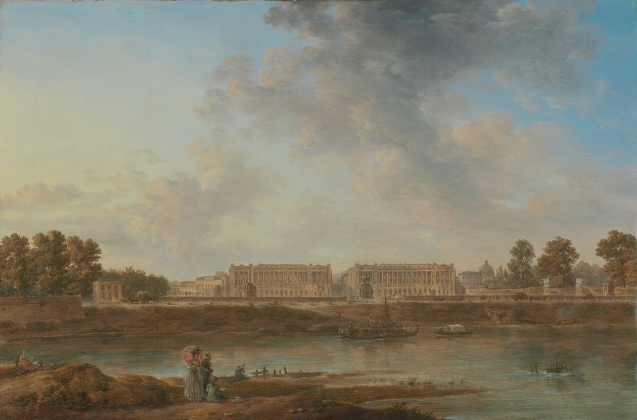 A View of Place Louis XV, c.1775-87 (olej na plátně) od Alexandre Jean Noel