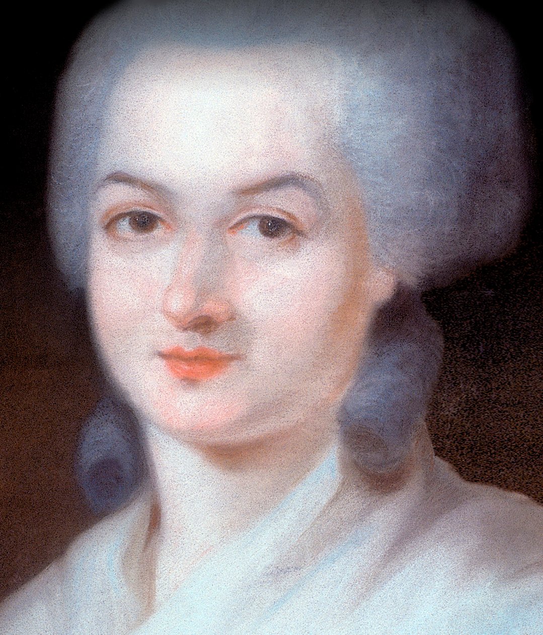 Detail portrétu Olympe de Gouges (Detail) (Marie Gouze, zvaná Olympe de Gouges od Alexandre Kucharski