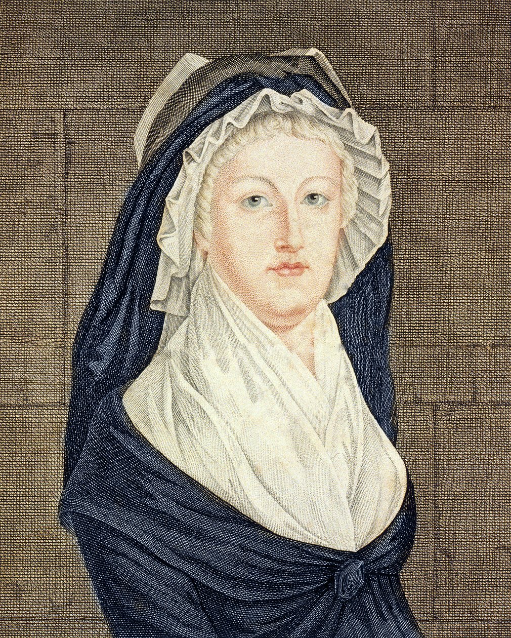 Marie Antoinetta (1755-93) na Concierge, podle obrazu Alexandra Kucharského (1741-1819) - Portrét královny Marie Antoinetty (1755-1793) na Concierge rytina podle obrazu Alexandra Kucharského (1741-1819) od Alexandre Kucharski
