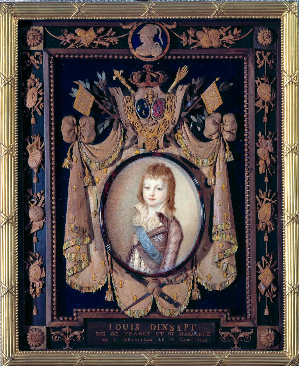 Portrét delfína Ludvíka XVII (1785-1795). Miniaturní malba na slonovině od Alexandra Kucharského (1741-1819) od Alexandre Kucharski