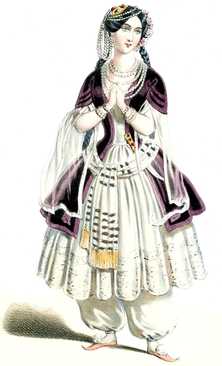 Auber - Haydée - M.lle Lavoye in Haydée, Act 3 - litografie Alexandre Lacauchie, 1847 od Alexandre Lacauchie