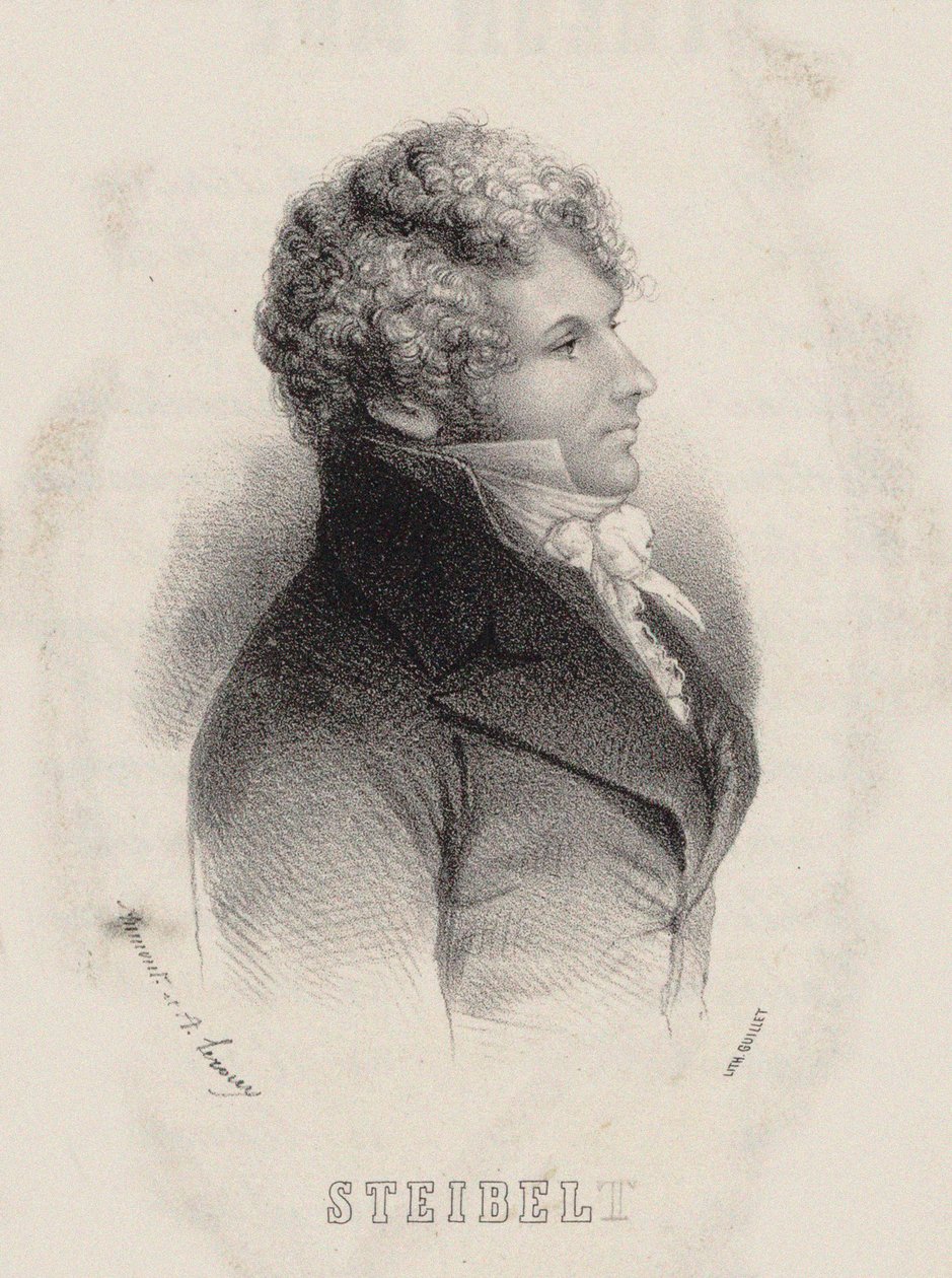 Portrét pianisty a skladatele Daniela Steibelta 1765-1823, 1850. od Alexandre Leroux