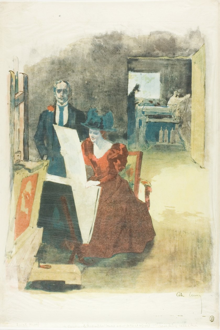 Obálka portfolia, The Painters-Lithographers (Les Peintres Lithographes) od Alexandre Lunois