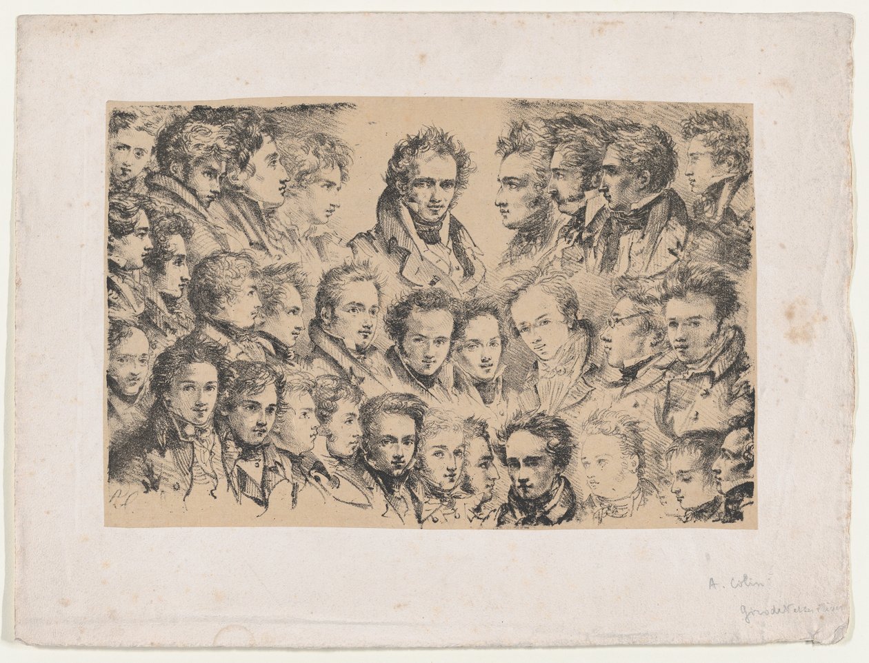 Girodet a jeho studenti, ca. 1817. od Alexandre Marie Colin