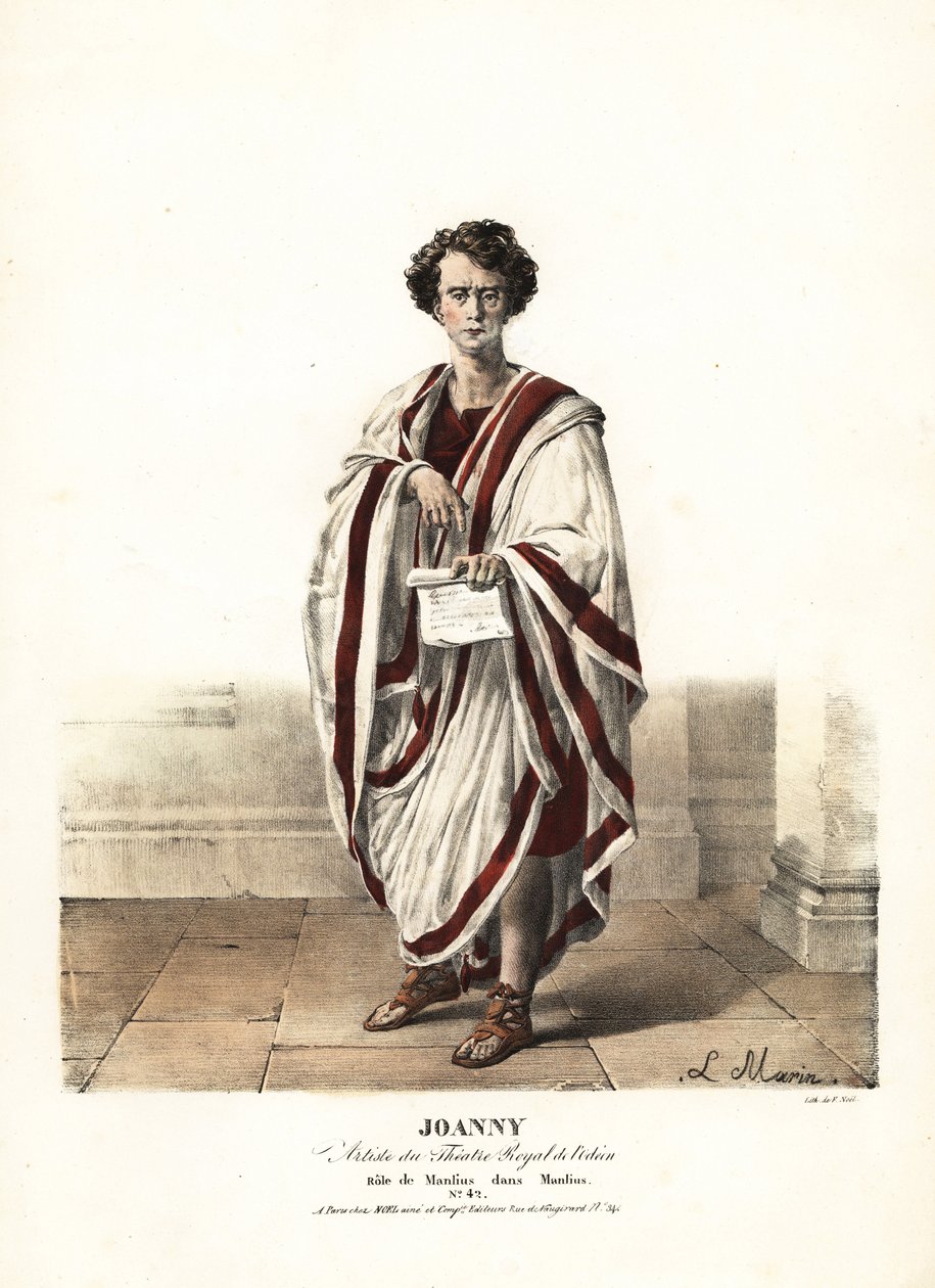 Jean-Bernard Joanny a Manlius v Manlius Torquatus od Marie-Catherine Desjardins, Theatre Royal de l