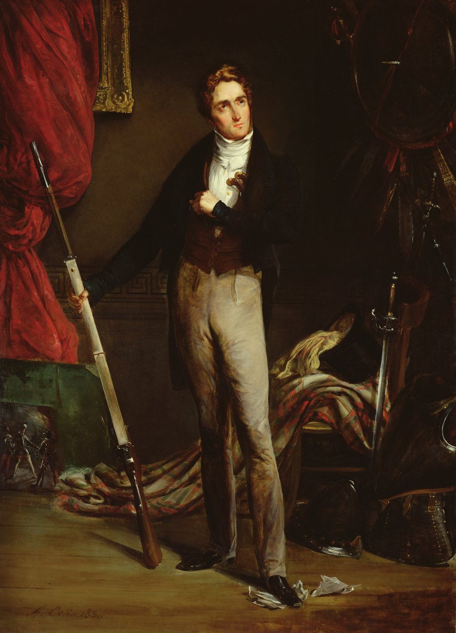 Portrét mladého revolucionáře během francouzské revoluce v roce 1830 (olej na kartonu) od Alexandre Marie Colin