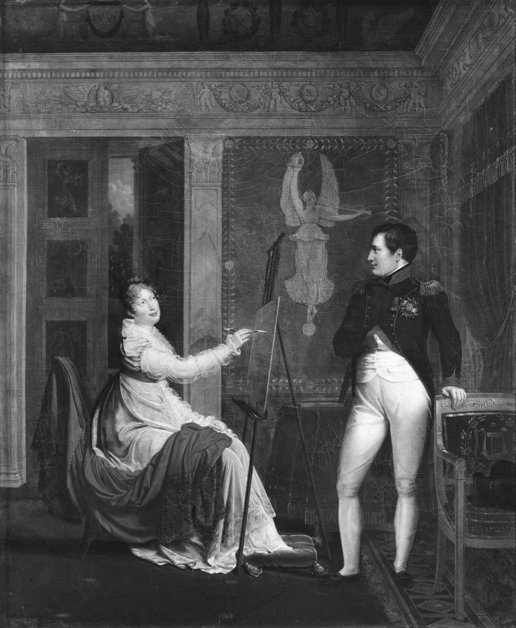 Marie Luisa (1791-1847) Habsbursko-Lotrinská maluje portrét Napoleona I. (1769-1821) od Alexandre Menjaud