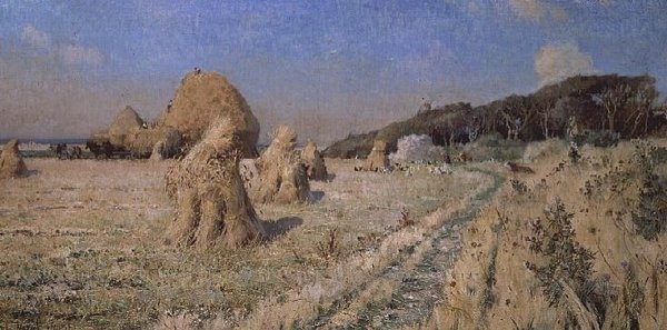 Kukuřice stooks v poli od Alexandre Nozal