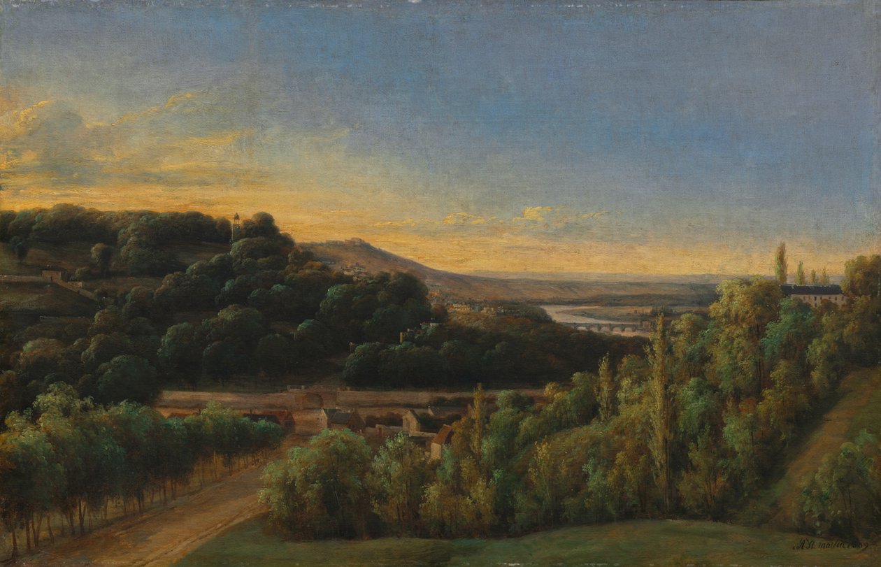 Pohled na Saint-Cloud, poblíž Seiny od Alexandre Pau de St. Martin
