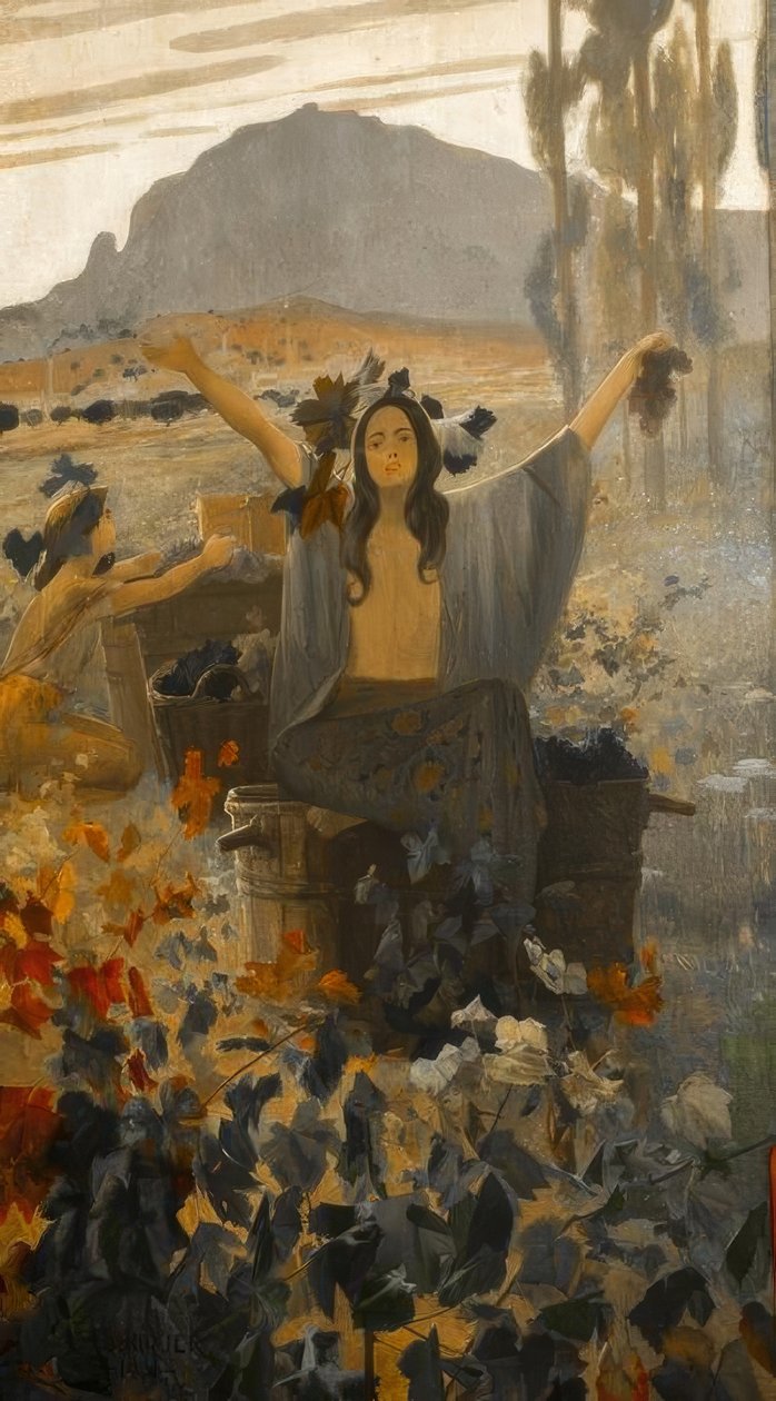 Nástěnné malby (Symbolisté), muzeum šťastného domu Sagrera, Terrassa. od Alexandre de Riquer