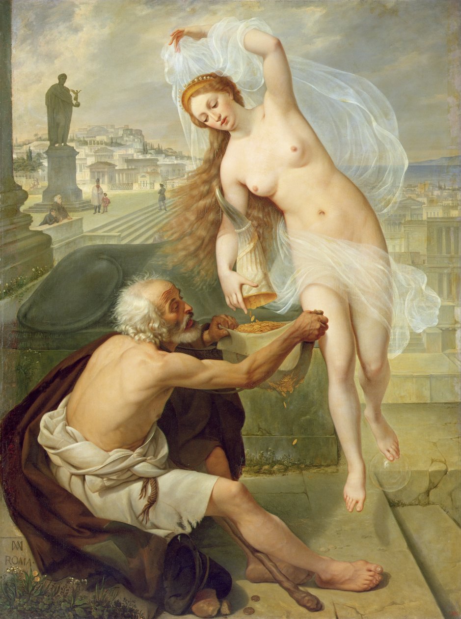 Fortuna a žebrák, 1836 od Alexei Tarasovich Markov