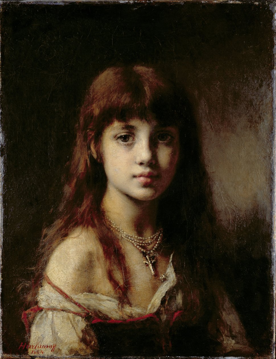 Umělcova dcera, 1884 (viz také 65310) od Alexei Alexevich Harlamoff