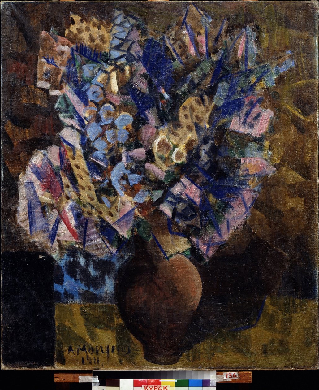 Květiny (Květiny). Obraz Alexej Alexejevič Morgunov (Morgunov) (1884-1935), olej na plátně od Alexei Alexeyevich Morgunov