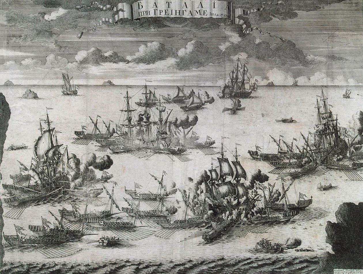 Bitva o Grengam 27. července 1720, 1721. od Alexei Fyodorovich Zubov