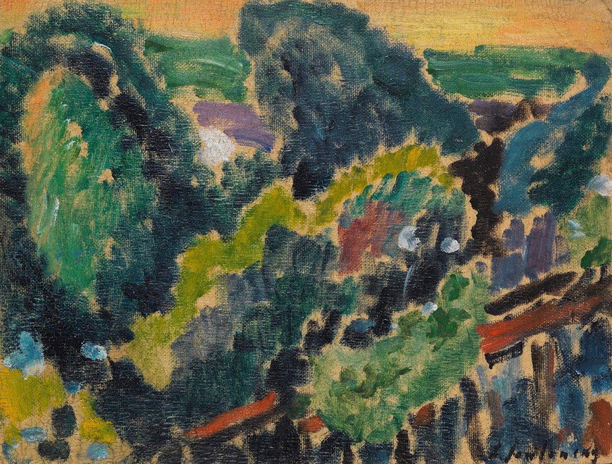 Krajina na Ženevském jezeře, c. 1914. od Alexei Javlensky von