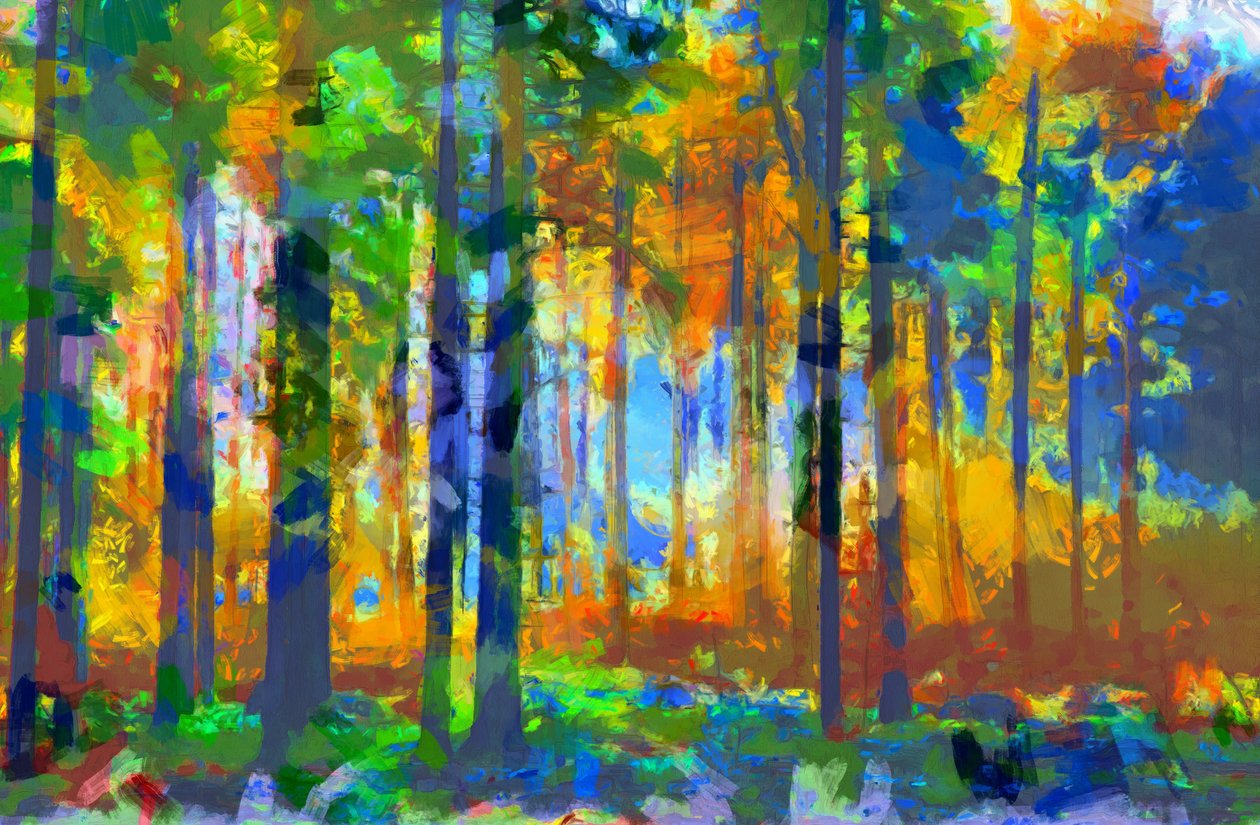 Forest,2020,(smíšená média) od Alexei Makhov