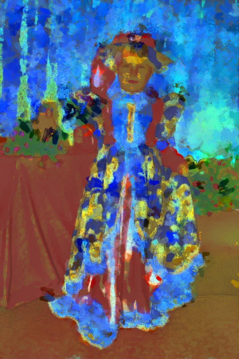 Dívka pózuje, 2020,(mixed media) od Alexei Makhov