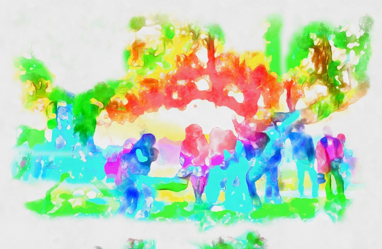 Jarní park, 2020,(smíšená média) od Alexei Makhov