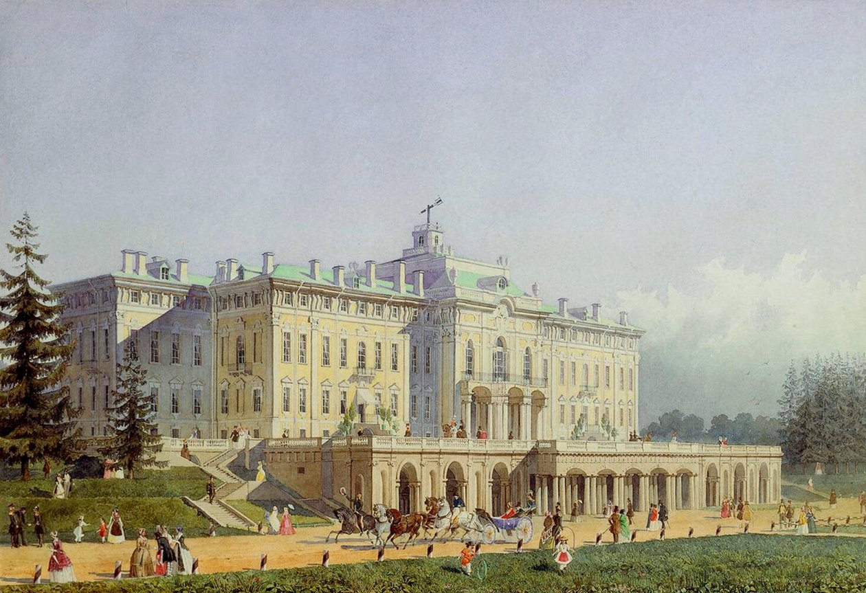 Konstantinův palác ve Střelně, 1847. od Alexei Maximovich Gornostayev