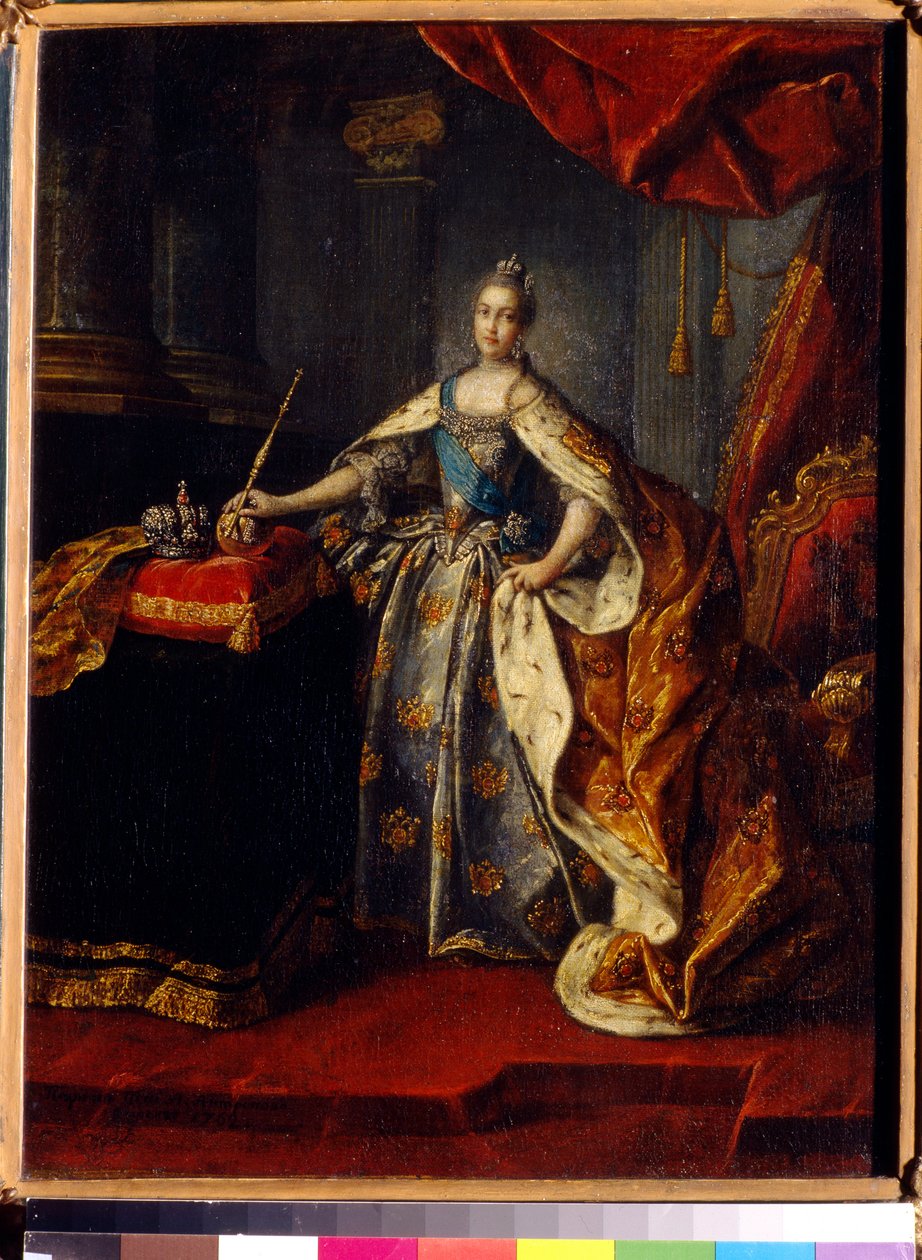 Portrét ruské císařovny Kateřiny II (1729-1796). Obraz Alexeje Petroviče Antropova (1716-1795), olej na plátně od Alexei Petrovich Antropov