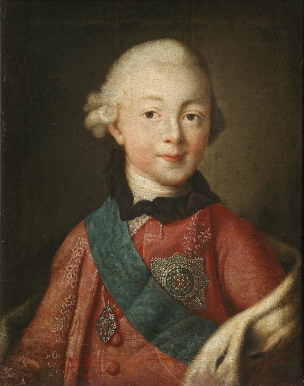 Portrét velkovévody Pavla Petroviče 1754-1801, 1765 od Alexei Petrovich Antropov