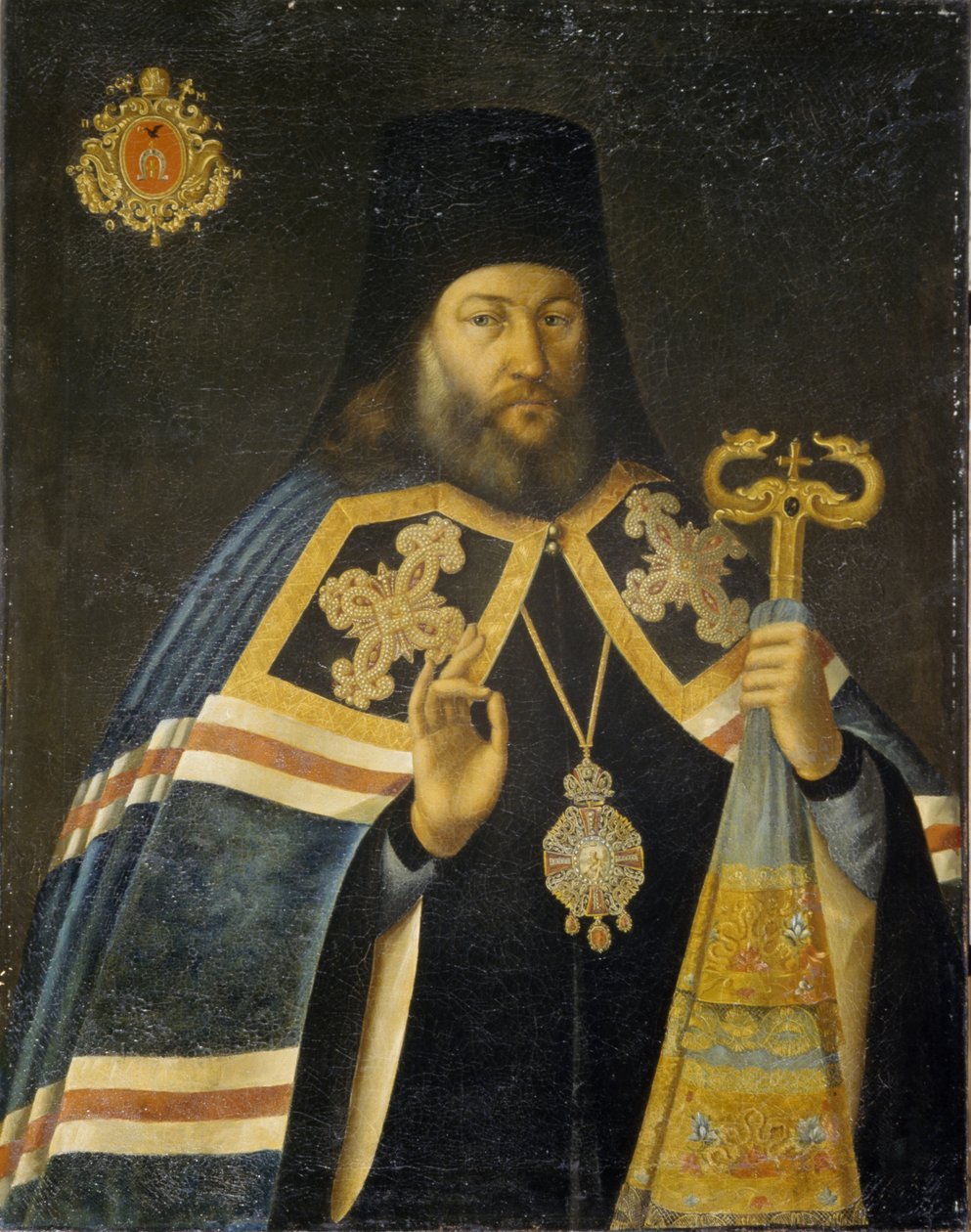 Theodosius Yankovsky, arcibiskup z Petrohradu a převor kláštera Alexandra Něvského, 70. léta 18. století od Alexei Petrovich Antropov