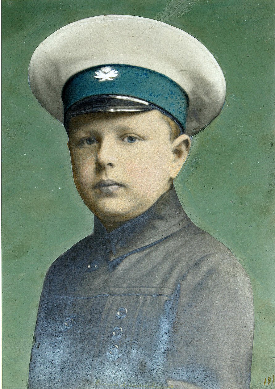 Portrét syna. Fotografie, kvaš od Alexeje Sergejeviče Mazurina (1846-po 1914) od Alexei Sergeevich Mazurin