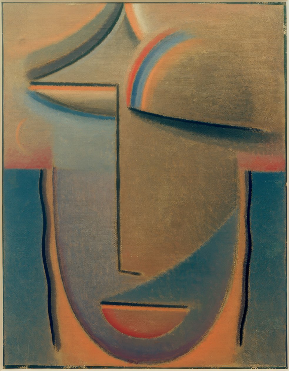 Abstraktní hlava: večer od Alexej von Jawlensky