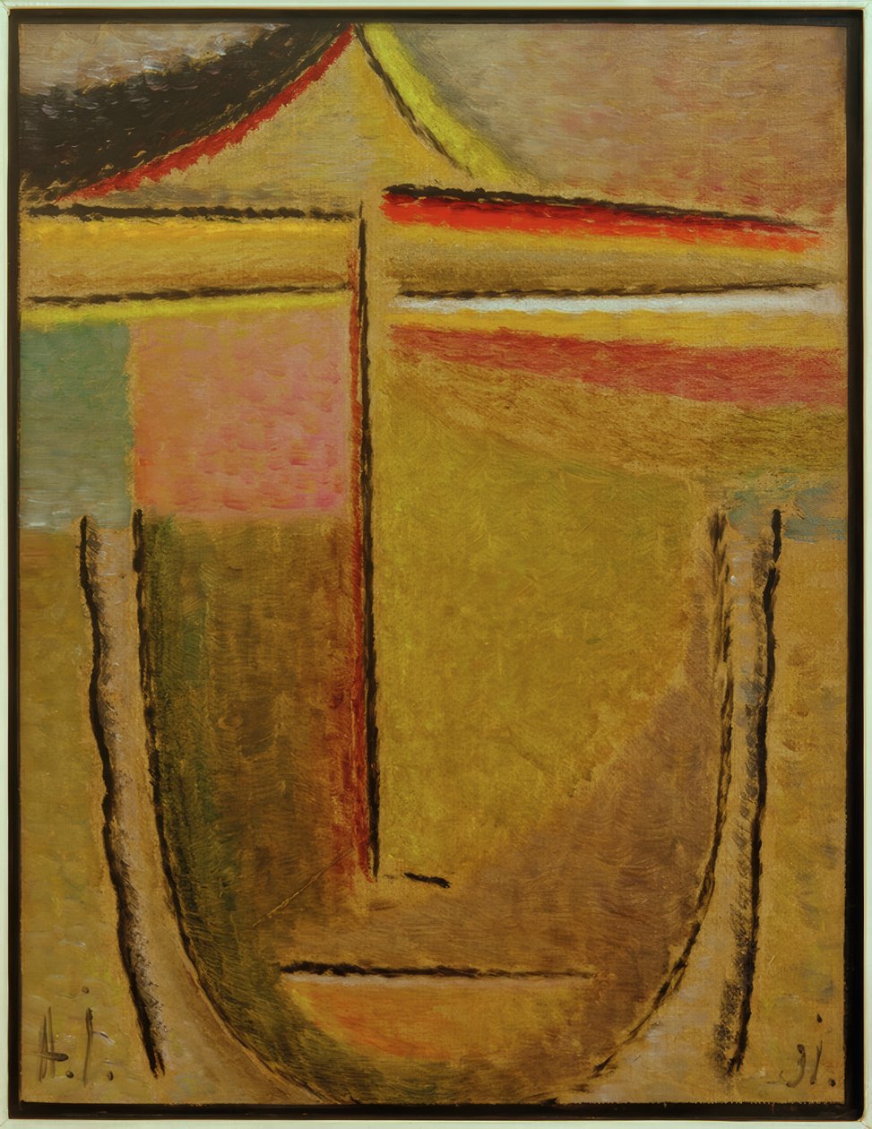 Abstraktní hlava: Apollo od Alexej von Jawlensky