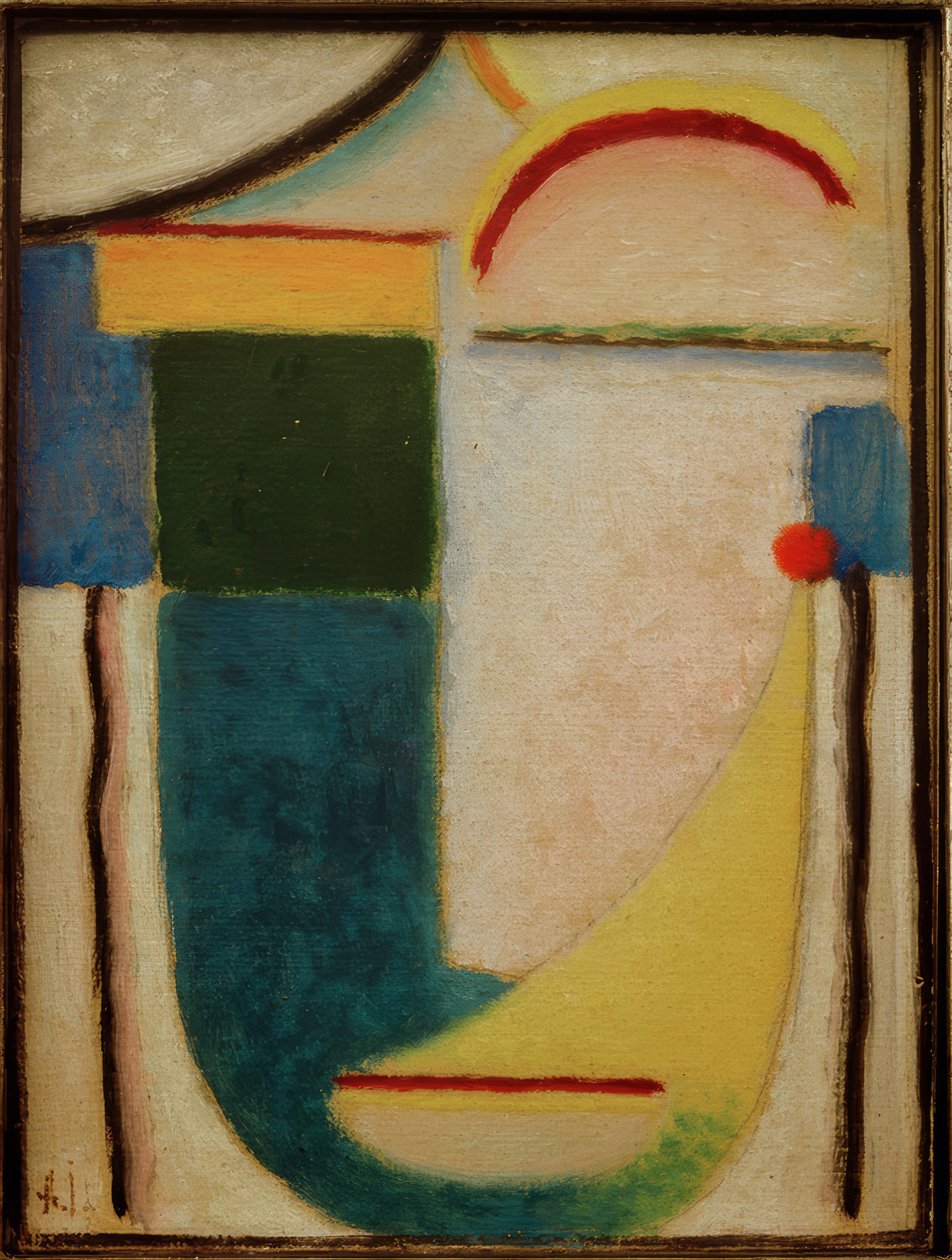 Abstraktní hlava: Náčrt pro "Frost" od Alexej von Jawlensky