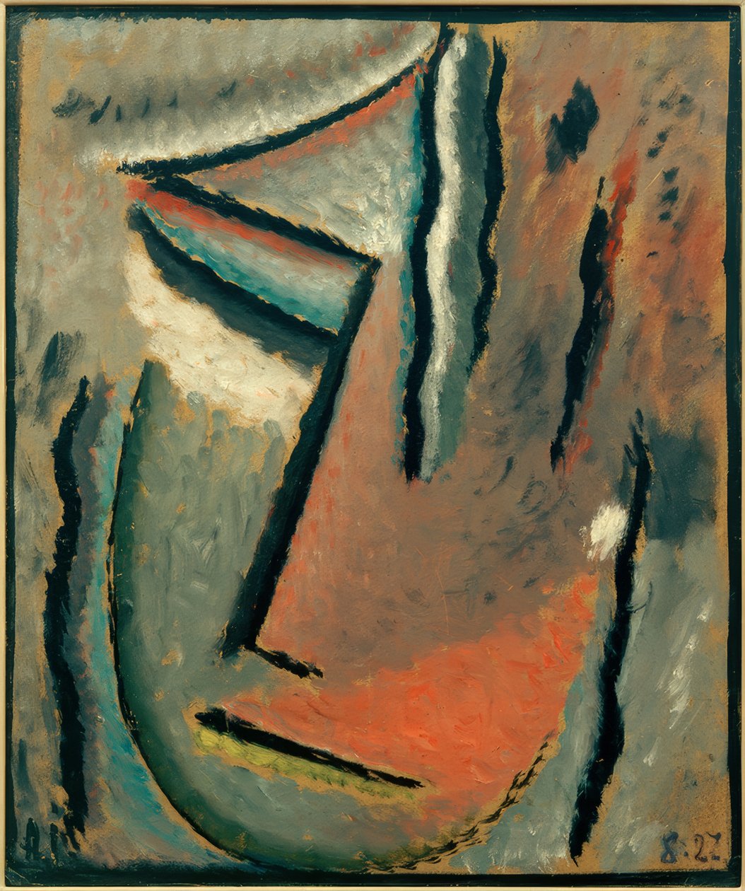Abstraktní hlava: němá bolest od Alexej von Jawlensky