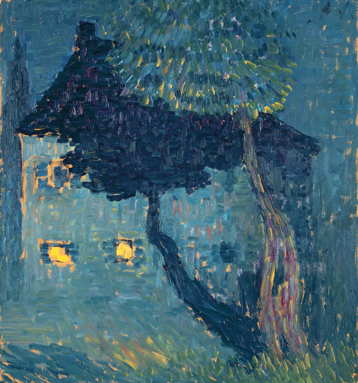Chata v lese, 1903 (olej na dřevě) od Alexej von Jawlensky