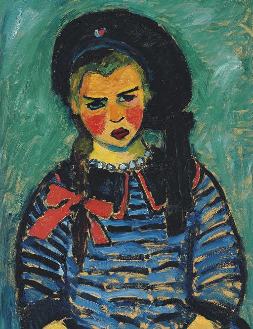 Dívka s červenou mašlí od Alexej von Jawlensky
