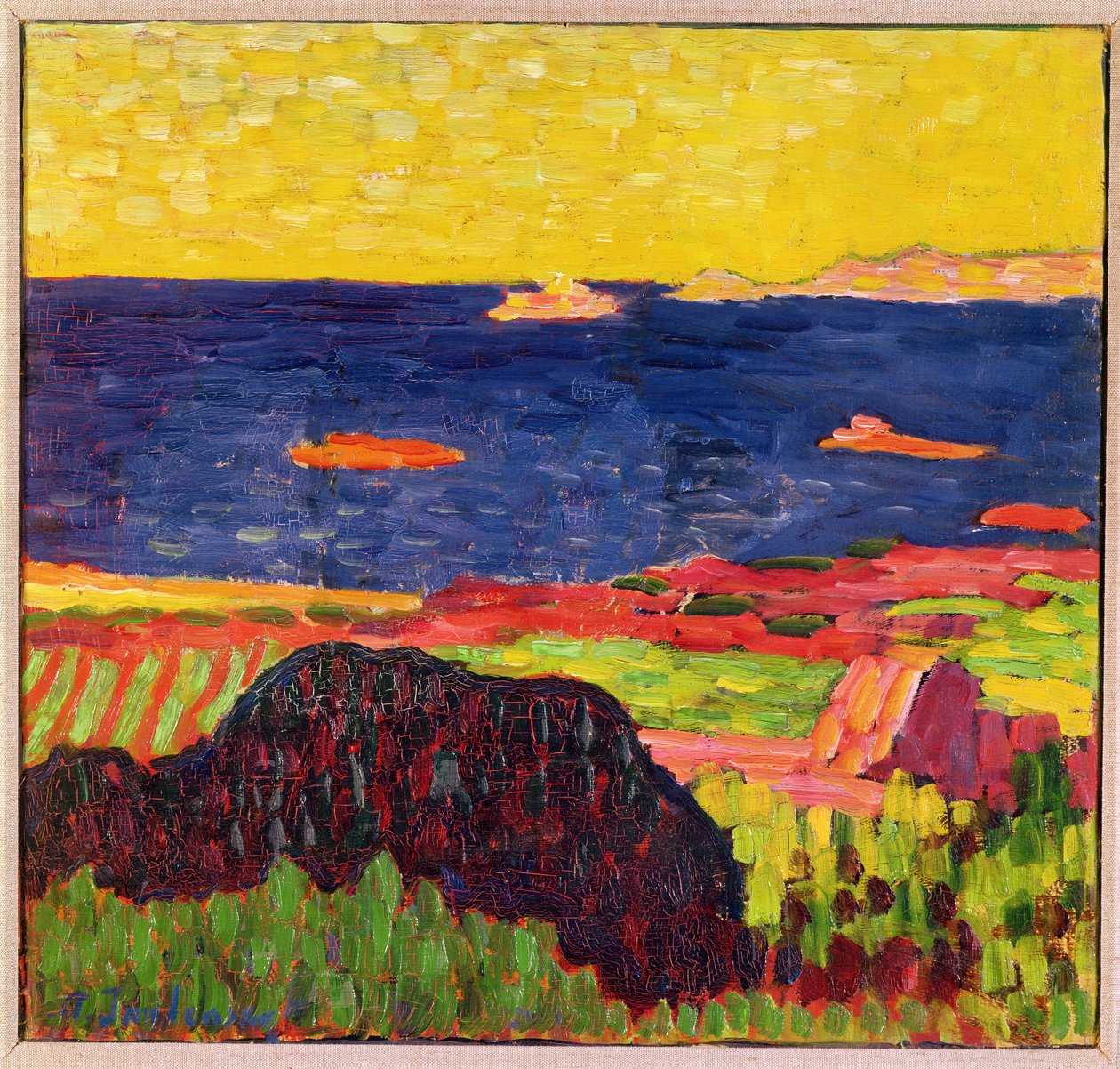 Pobřeží poblíž Carantecu. 1905-06 (olej na kartě) od Alexej von Jawlensky