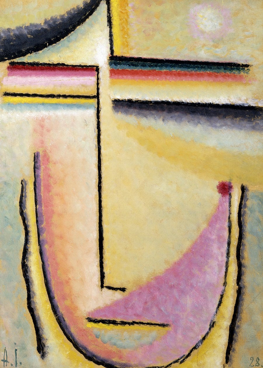 abstraktní hlava; Abstraktní hlava, 1928 od Alexej von Jawlensky
