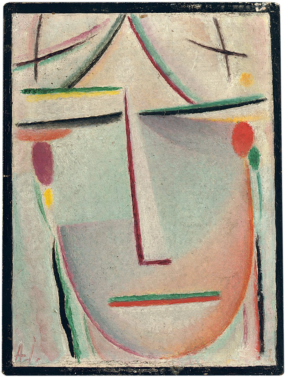 abstraktní hlava; Abstraktní hlava, kolem roku 1921 od Alexej von Jawlensky